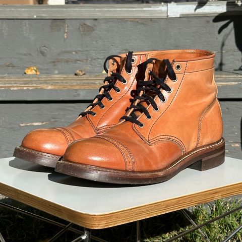 John Lofgren Combat Boots in Shinki Natural Shell Cordovan
