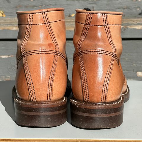 John Lofgren Combat Boots in Shinki Natural Shell Cordovan