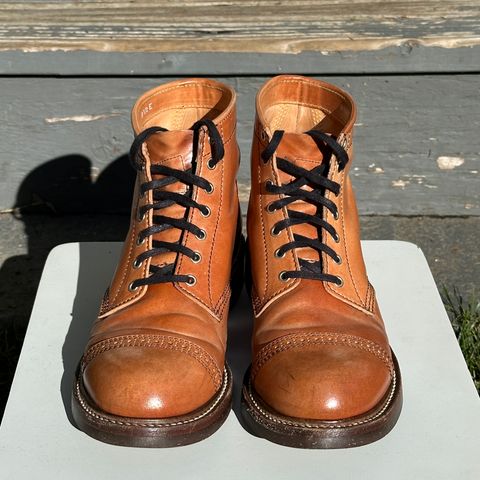 John Lofgren Combat Boots in Shinki Natural Shell Cordovan
