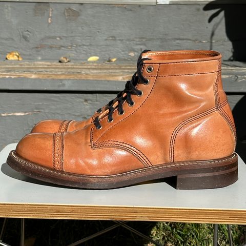John Lofgren Combat Boots in Shinki Natural Shell Cordovan