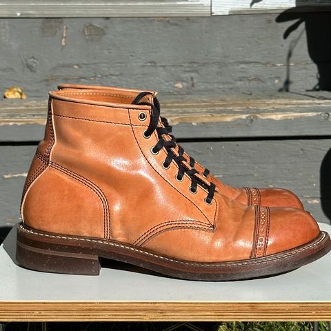 John Lofgren Combat Boots in Shinki Natural Shell Cordovan