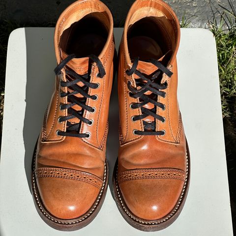 John Lofgren Combat Boots in Shinki Natural Shell Cordovan