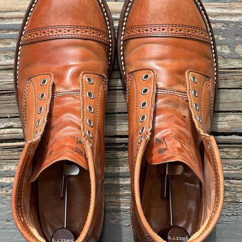 John Lofgren Combat Boots in Shinki Natural Shell Cordovan