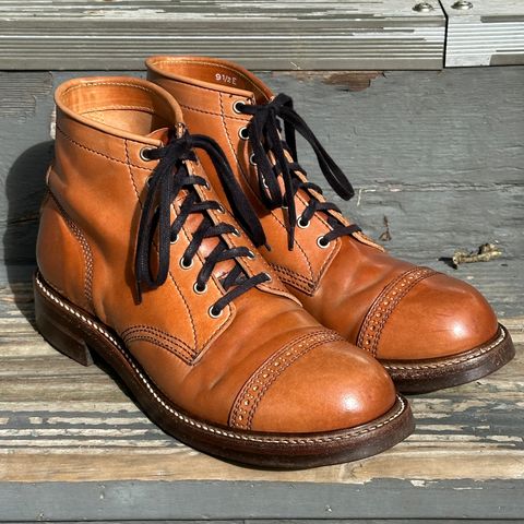 View photo of John Lofgren Combat Boots in Shinki Natural Shell Cordovan