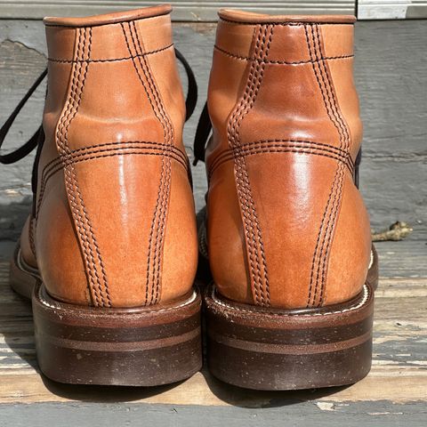 View photo of John Lofgren Combat Boots in Shinki Natural Shell Cordovan