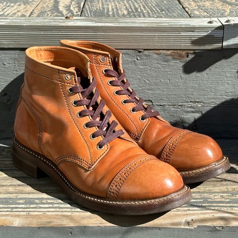 View photo of John Lofgren Combat Boots in Shinki Natural Shell Cordovan