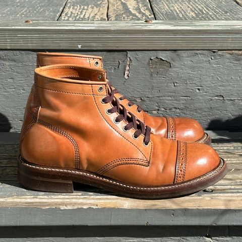 View photo of John Lofgren Combat Boots in Shinki Natural Shell Cordovan