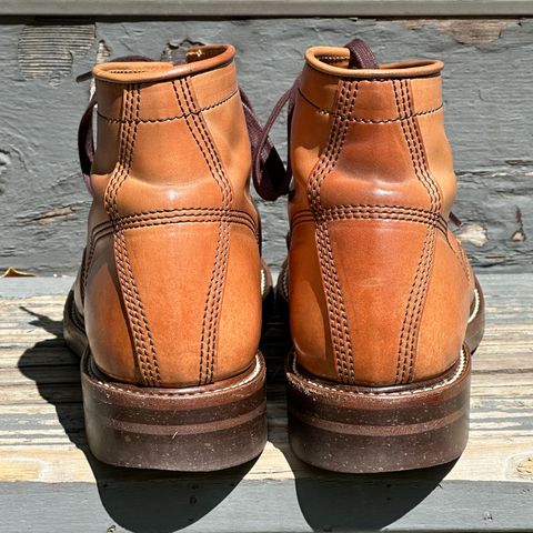 View photo of John Lofgren Combat Boots in Shinki Natural Shell Cordovan