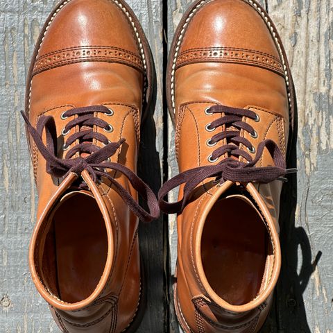 View photo of John Lofgren Combat Boots in Shinki Natural Shell Cordovan