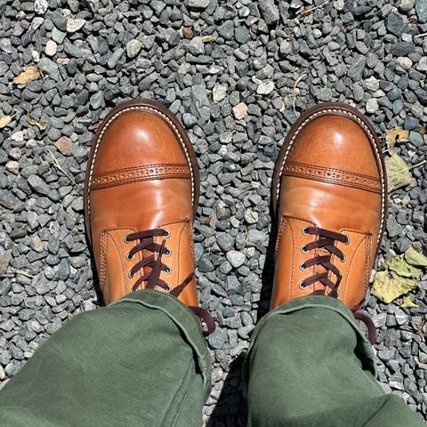 View photo of John Lofgren Combat Boots in Shinki Natural Shell Cordovan