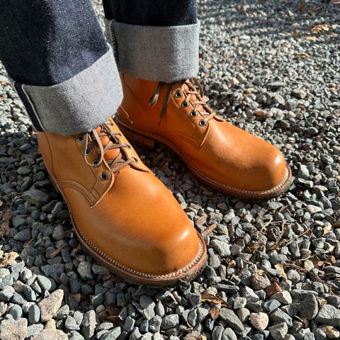 View photo of Viberg Service Boot in Horween Chestnut Essex