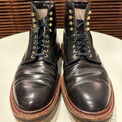 View photo of Alden x Leffot Walter in Horween Black Shell Cordovan