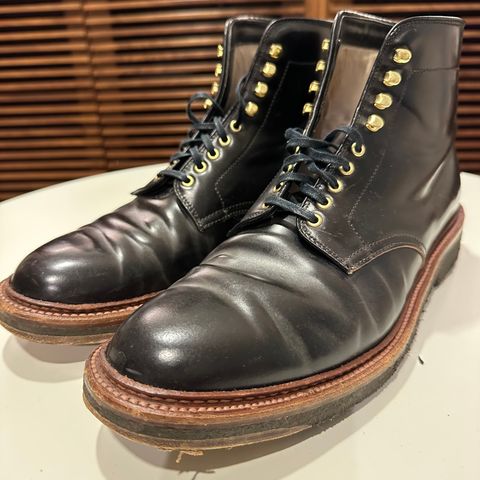 View photo of Alden x Leffot Walter in Horween Black Shell Cordovan