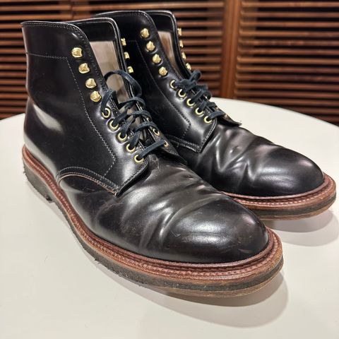 View photo of Alden x Leffot Walter in Horween Black Shell Cordovan