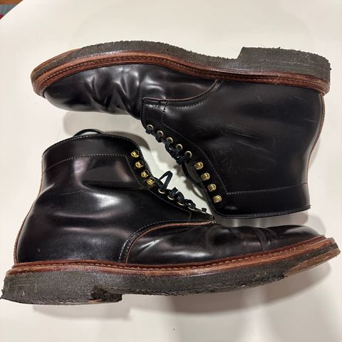 View photo of Alden x Leffot Walter in Horween Black Shell Cordovan