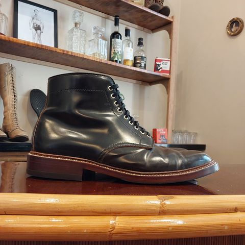 View photo of Alden x Leffot Walter in Horween Black Shell Cordovan