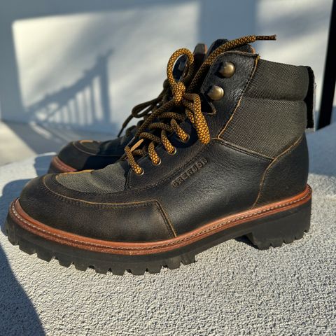 View photo of Grenson Fiona Walking Boots in Brown Vintage Softie Calf