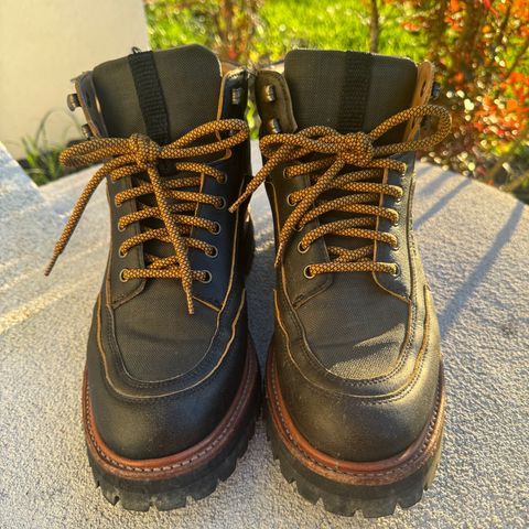 View photo of Grenson Fiona Walking Boots in Brown Vintage Softie Calf