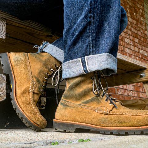 Russell Moccasin Backcountry in Horween Marine Field Roughout