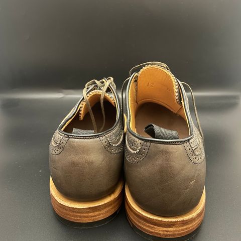 View photo of Viberg Brogue Shoe in Dust Calf