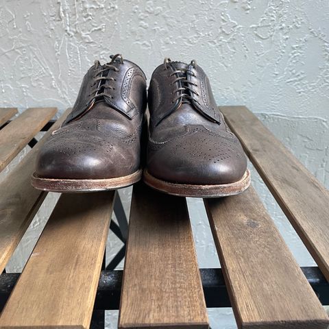 View photo of Viberg Brogue Shoe in Dust Calf