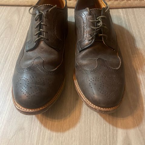 View photo of Viberg Brogue Shoe in Dust Calf