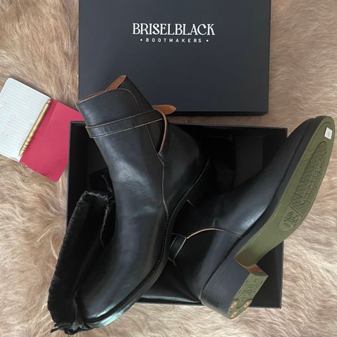 Briselblack The Kai Jodhpur in Black-Overdyed Horsebutt