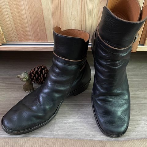 Briselblack The Kai Jodhpur in Black-Overdyed Horsebutt