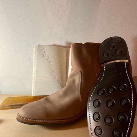Viberg Side Zip in Maryam Fango Vitello Calf