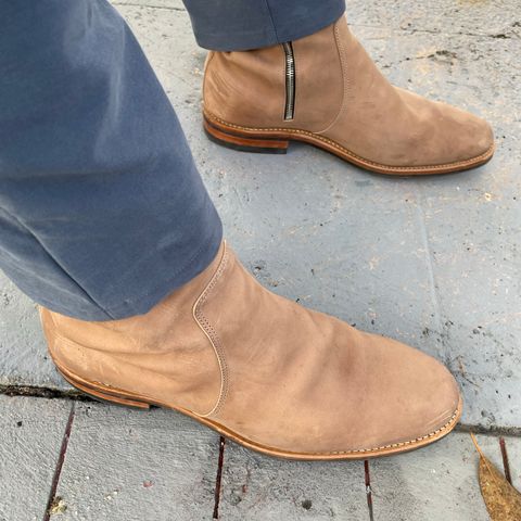 Viberg Side Zip in Maryam Fango Vitello Calf