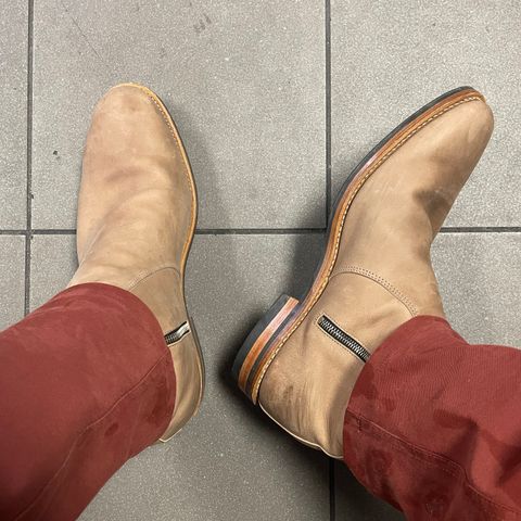 Viberg Side Zip in Maryam Fango Vitello Calf