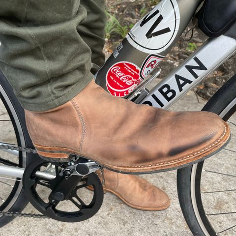 Viberg Side Zip in Maryam Fango Vitello Calf