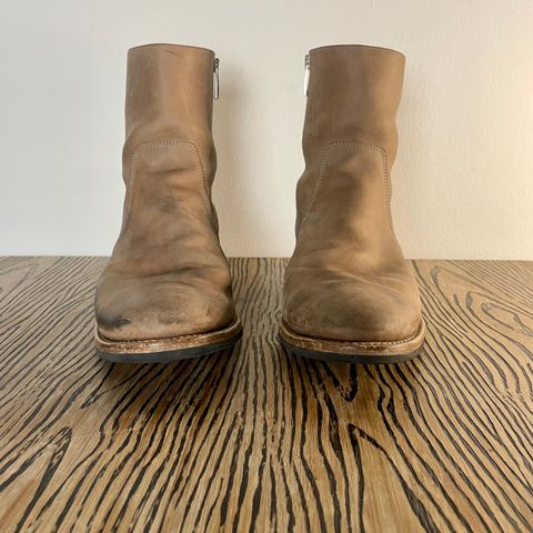 Viberg Side Zip in Maryam Fango Vitello Calf