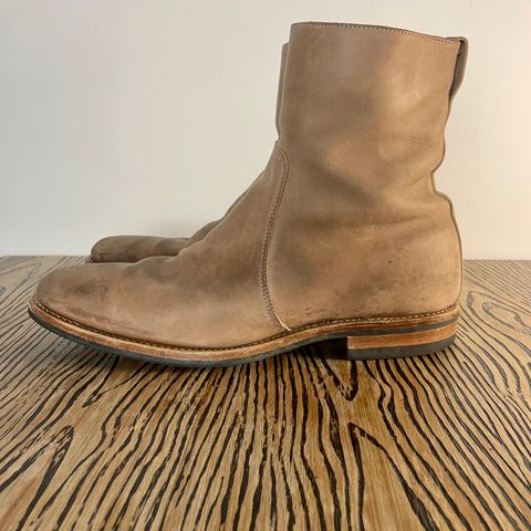Viberg Side Zip in Maryam Fango Vitello Calf