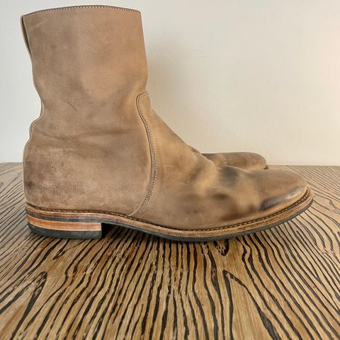Viberg Side Zip in Maryam Fango Vitello Calf