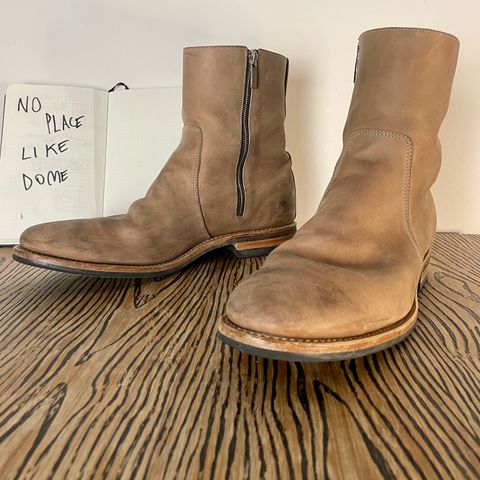 Viberg Side Zip in Maryam Fango Vitello Calf