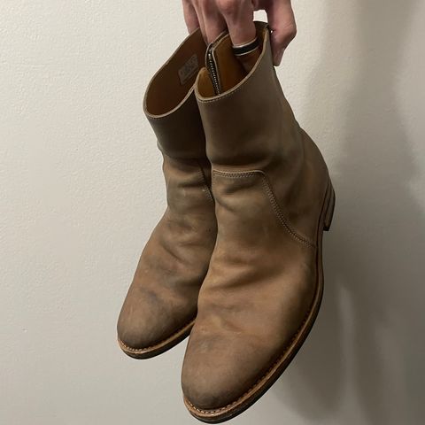 Viberg Side Zip in Maryam Fango Vitello Calf