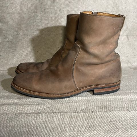 Viberg Side Zip in Maryam Fango Vitello Calf
