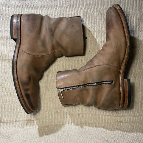 Viberg Side Zip in Maryam Fango Vitello Calf