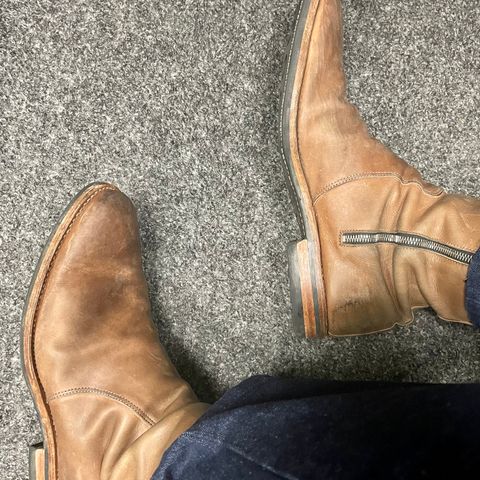 Viberg Side Zip in Maryam Fango Vitello Calf