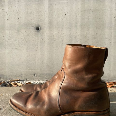 View photo of Viberg Side Zip in Maryam Fango Vitello Calf