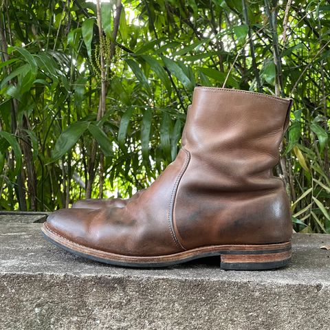 View photo of Viberg Side Zip in Maryam Fango Vitello Calf