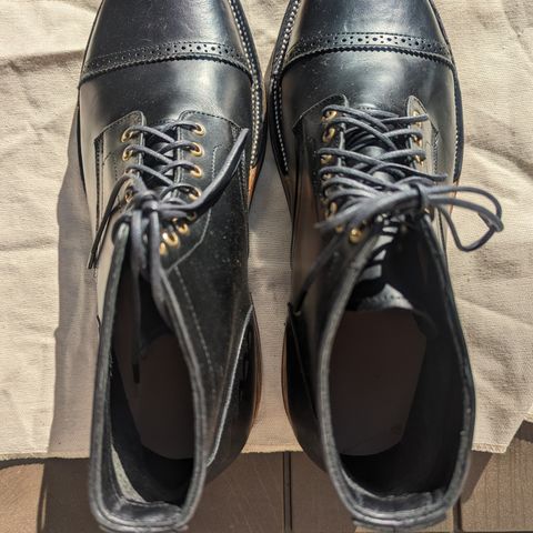 Christian Daniel Larry Lace Up Boot in LeFarc Black Albatros
