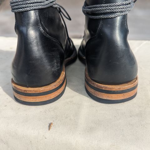 Christian Daniel Larry Lace Up Boot in LeFarc Black Albatros