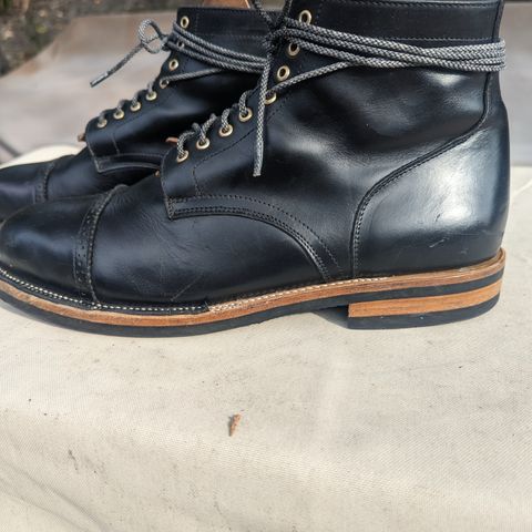 Christian Daniel Larry Lace Up Boot in LeFarc Black Albatros