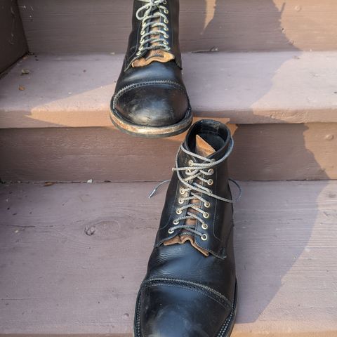 Christian Daniel Larry Lace Up Boot in LeFarc Black Albatros