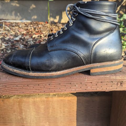 Christian Daniel Larry Lace Up Boot in LeFarc Black Albatros