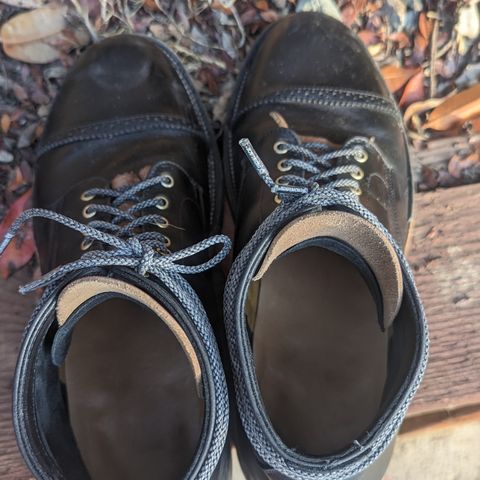 Christian Daniel Larry Lace Up Boot in LeFarc Black Albatros