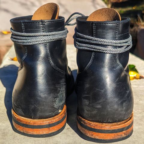 Christian Daniel Larry Lace Up Boot in LeFarc Black Albatros