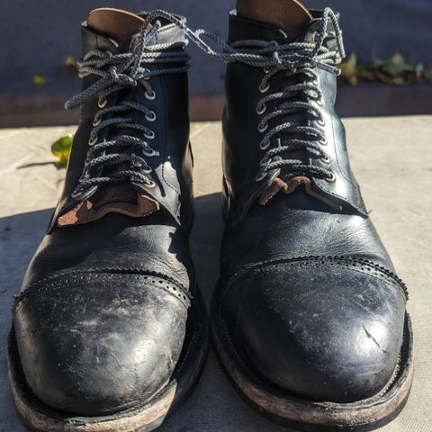 Christian Daniel Larry Lace Up Boot in LeFarc Black Albatros